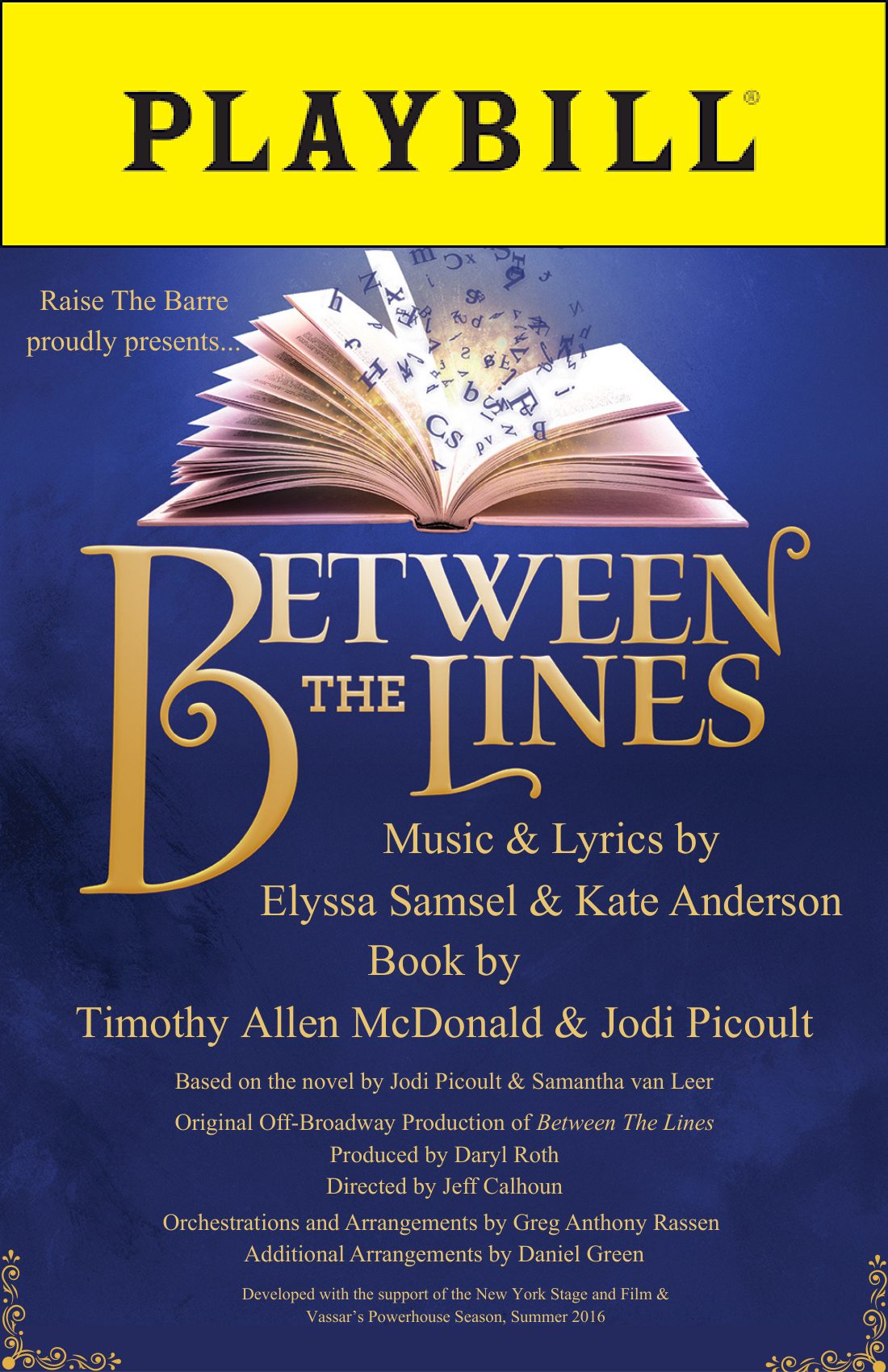 Playbill cover — Between the Lines