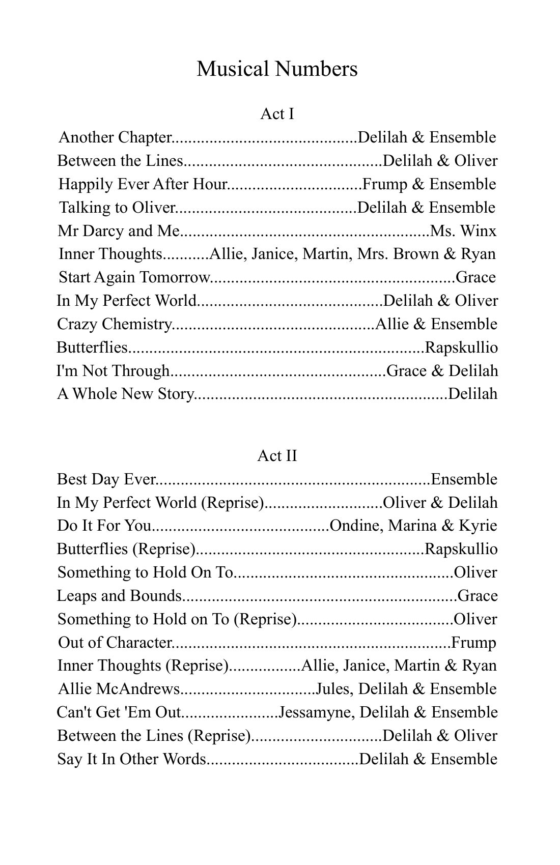 Playbill page 2