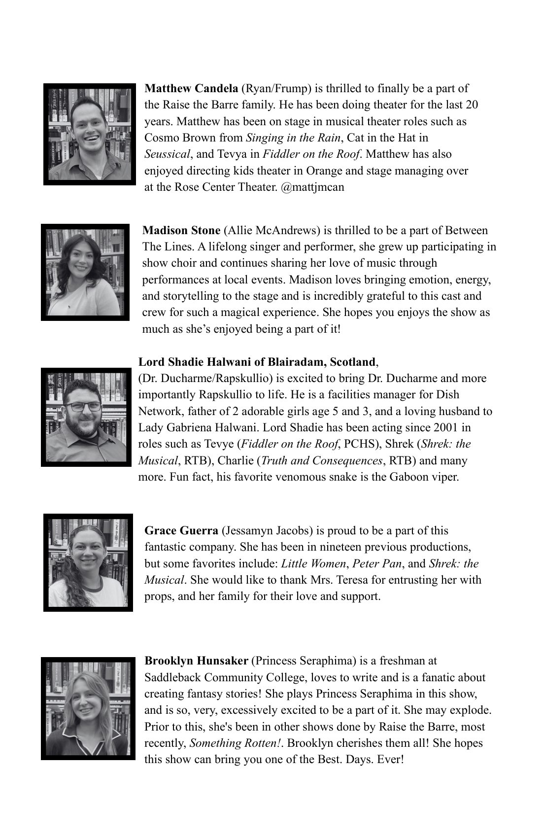 Playbill page 5