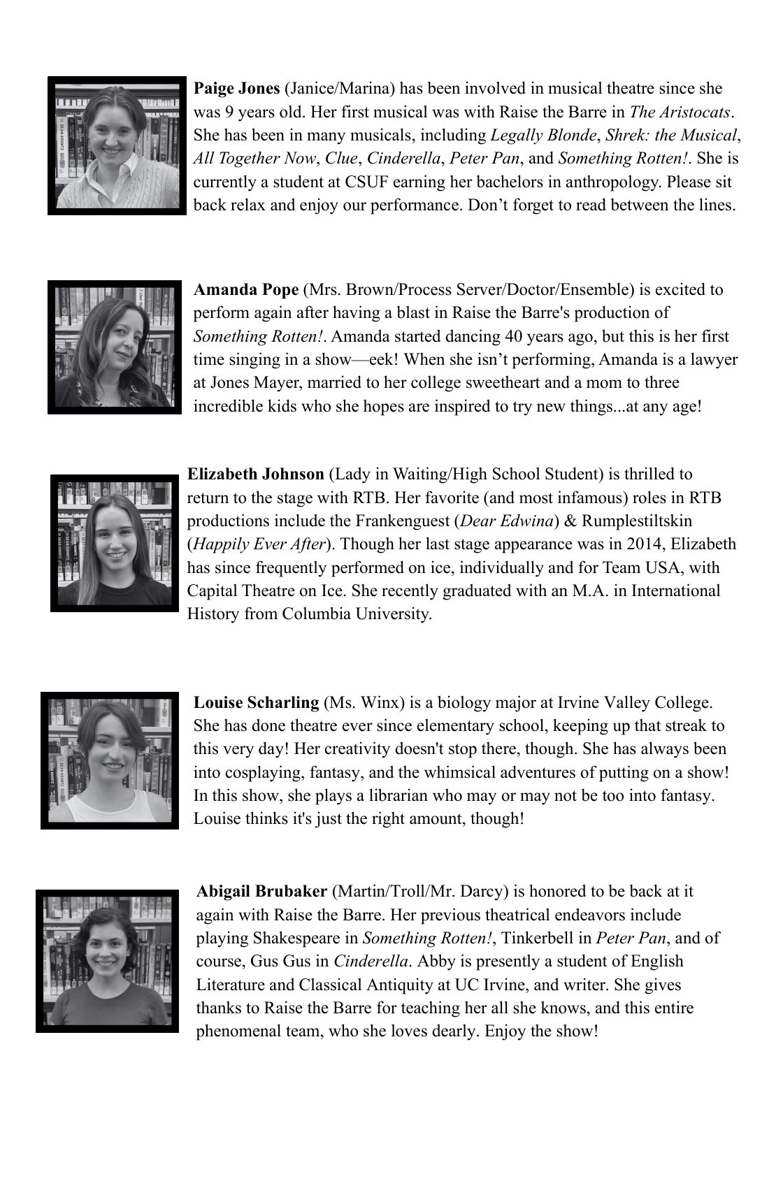 Playbill page 6